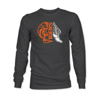 Akron Tigers Track and Field half Tiger head