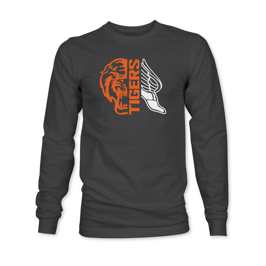 Akron Tigers Track and Field half Tiger head