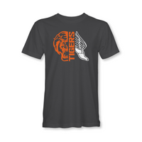 Akron Tigers Track and Field half Tiger head