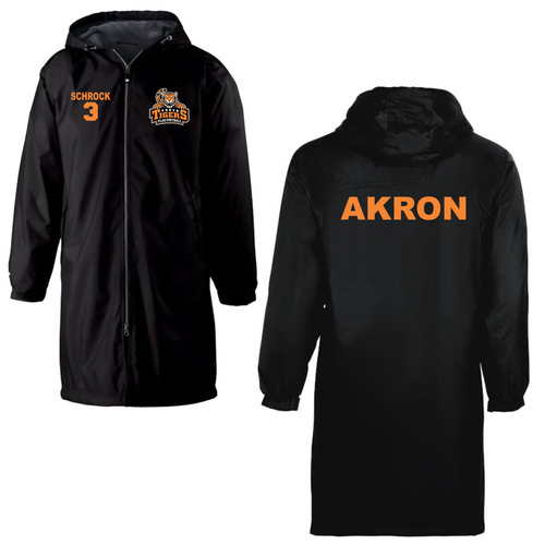 Akron Flag Football Holloway Conquest Knee Length Zip Up Jacket