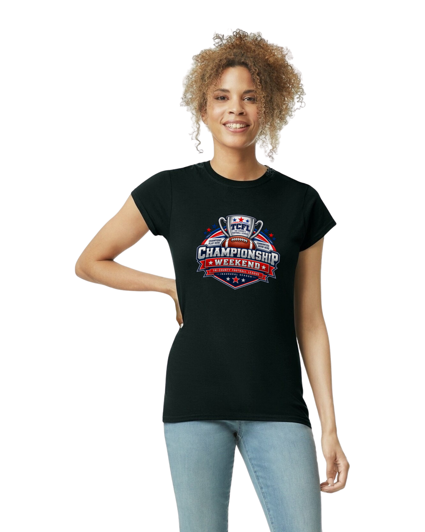 Women T-shirt Tri-County Football Championship Weekend