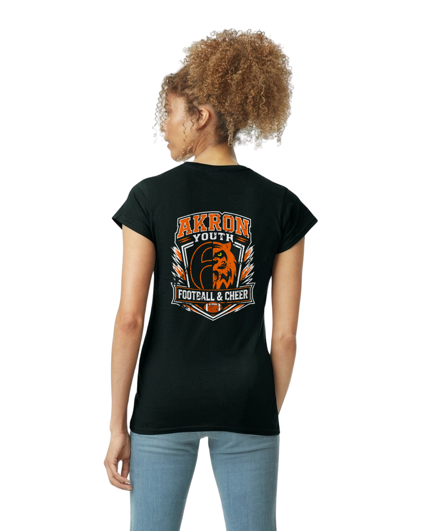 Women T-shirt Akron Youth Football and Cheer